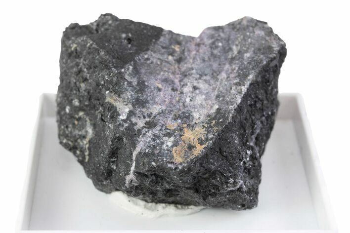 Violet Kammererite on Massive Black Magnesiochromite - California #380080